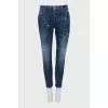 Blue distressed jeans