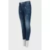 Blue distressed jeans