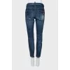 Blue distressed jeans