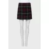 Checked wool mini skirt