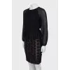 Black dress with frill
