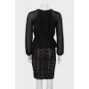 Black dress with frill