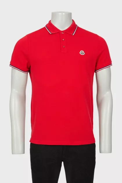 Men's red polo shirt