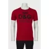 Men's red T-shirt with logo