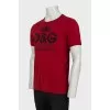 Men's red T-shirt with logo
