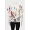 Silk blouse with metallic decor