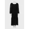 Black maxi dress with perforations