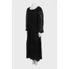 Black maxi dress with perforations