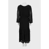 Black maxi dress with perforations