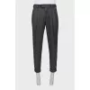 Men's gray wool trousers
