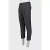 Men's gray wool trousers
