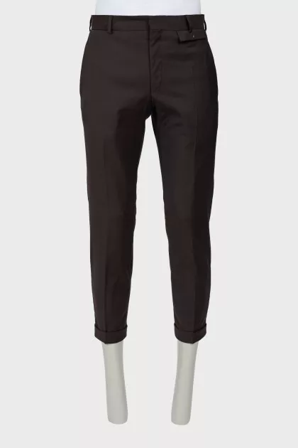 Men's brown classic trousers