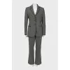 Striped wool suit
