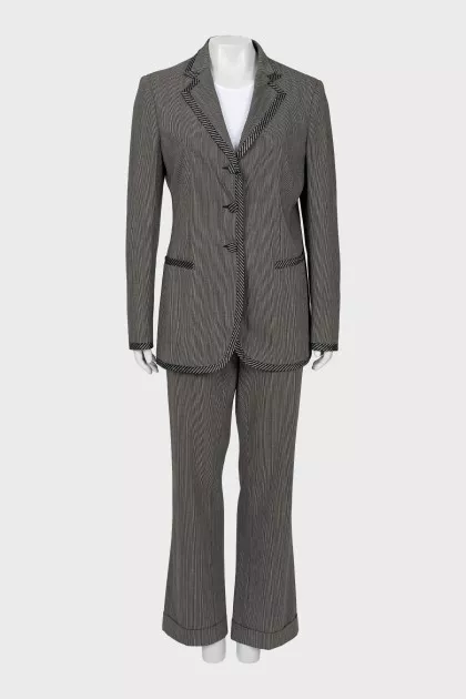 Striped wool suit