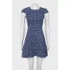 Printed dress with short sleeves
