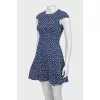 Printed dress with short sleeves