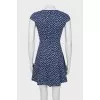 Printed dress with short sleeves