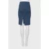 Blue straight skirt
