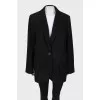 Black jacket with tag