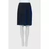 Two-tone pleated skirt