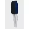 Two-tone pleated skirt