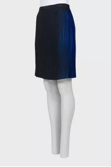 Two-tone pleated skirt