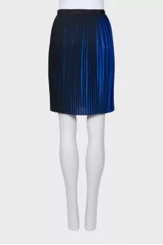 Two-tone pleated skirt