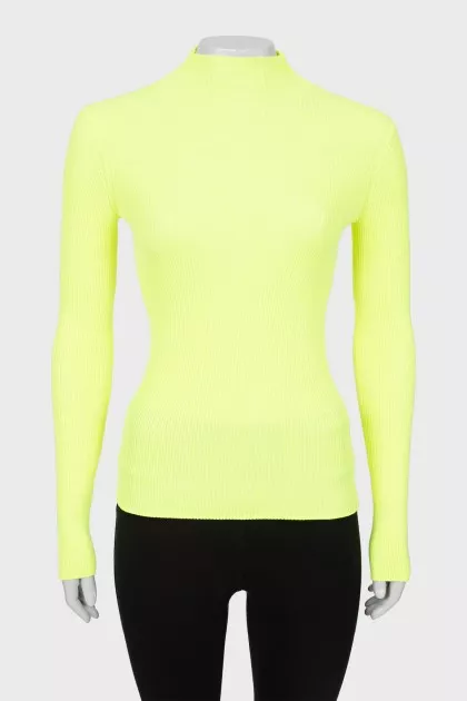 Bright yellow ribbed golf
