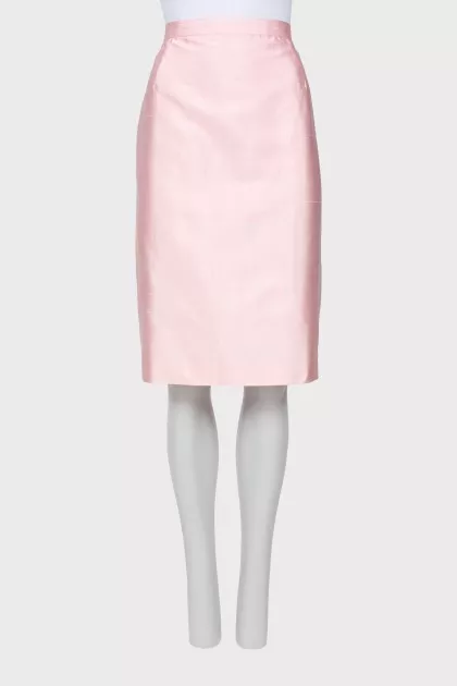 Light pink straight skirt