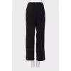 Straight-fit wool trousers