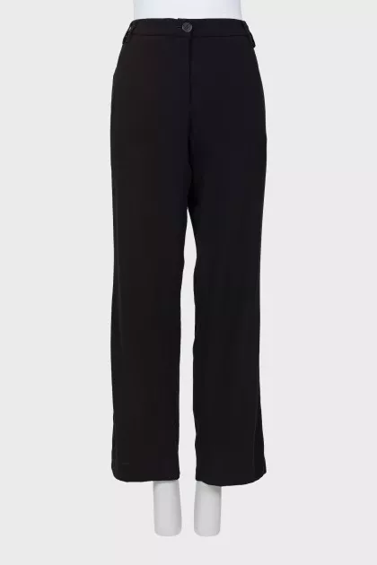 Straight-fit wool trousers