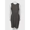 Black and white wool and silk dress