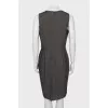 Black and white wool and silk dress
