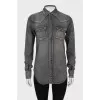 Gray shirt with buttons