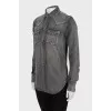 Gray shirt with buttons
