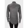 Gray shirt with buttons