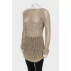 Knitted sweater with cutout back