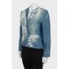 Denim jacket decorated with lace