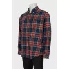 Men's mixed-color checkered shirt