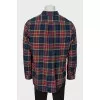 Men's mixed-color checkered shirt