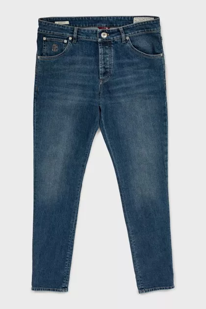 Men's skinny jeans with buttons
