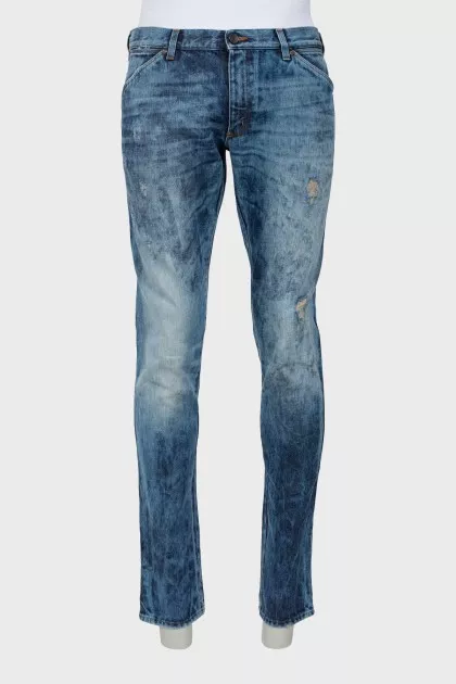 Men's jeans with ripped effect