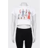 Graphic cropped T-shirt
