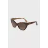 Dark brown print sunglasses 