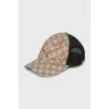 Leather cap with mesh