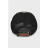 Leather cap with mesh