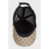 Leather cap with mesh