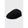 Corduroy beret with visor