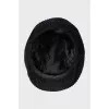 Corduroy beret with visor
