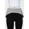 Gray wool peplum belt